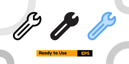 options icon with three style for social media, website, and presentationのイラスト素材