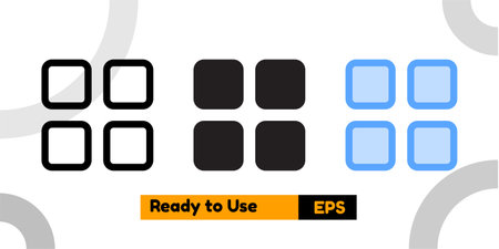 menu icon with three style for social media, website, and presentationのイラスト素材