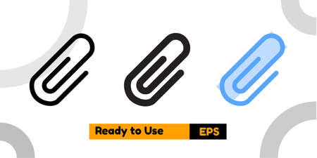 attachment icon with three style for social media, website, and presentationのイラスト素材