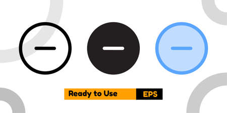minimize icon with three style for social media, website, and presentationのイラスト素材