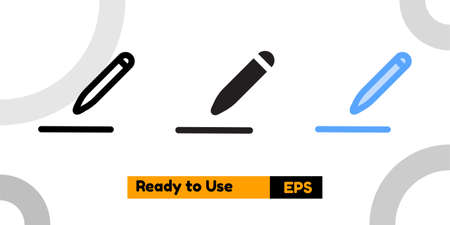 edit icon with three style for social media, website, and presentationのイラスト素材