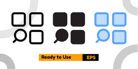 option icon with three style for social media, website, and presentationのイラスト素材