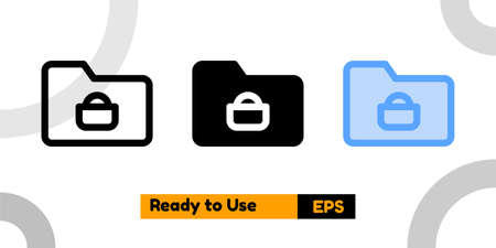 protection icon with three style for website, social media, and presentationのイラスト素材
