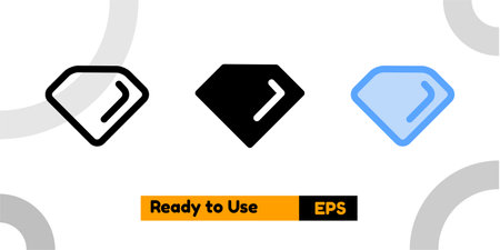 premium icon with three style for website, social media, and presentationのイラスト素材