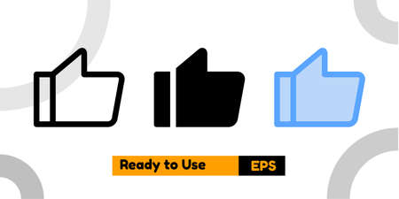 like icon with three style for website, social media, and presentationのイラスト素材