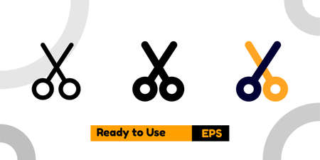 cut icon with three style for poster, social media, and presentationのイラスト素材