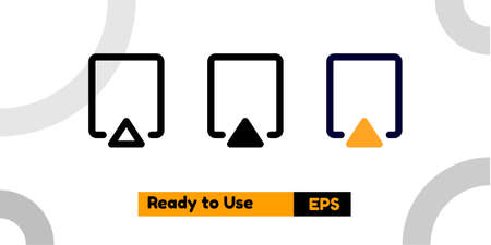 air play icon with three style for poster, social media, and presentationのイラスト素材