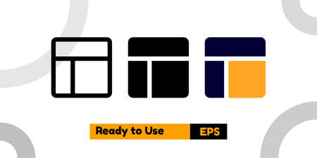 layout icon with three style for poster, social media, and presentationのイラスト素材