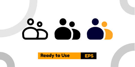 group icon with three style for poster, social media, and presentationのイラスト素材