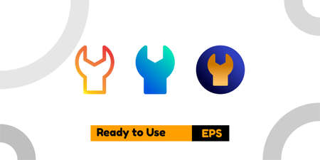 repair icon with three style gradient for poster, social media, and presentationのイラスト素材