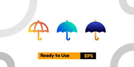protected icon with three style gradient for poster, social media, and presentationのイラスト素材