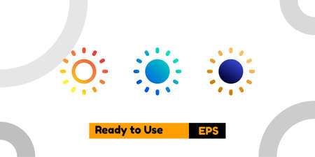 noon icon with three style gradient for poster, social media, and presentationのイラスト素材