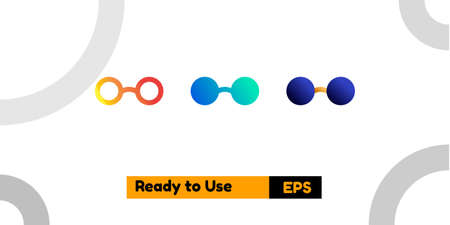 optical icon with three style gradient for poster, social media, and presentationのイラスト素材