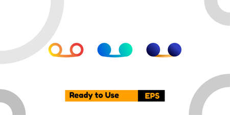 hyperlink icon with three style gradient for poster, social media, and presentationのイラスト素材