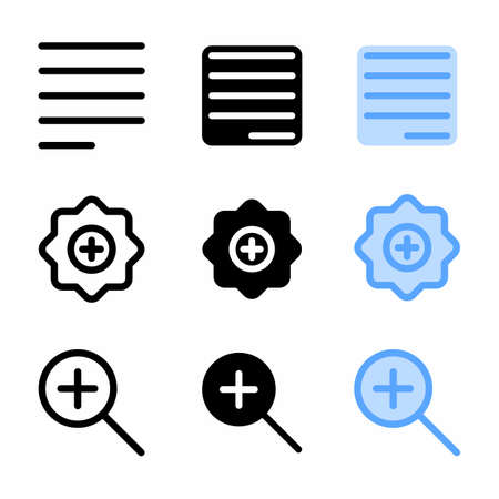 align right icon with three style for website and user interfaceのイラスト素材