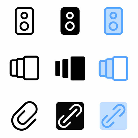 speaker icon with three style for website and user interfaceのイラスト素材