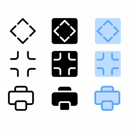 move icon with three style for website and user interfaceのイラスト素材