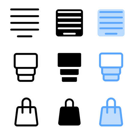 align center icon with three style for website and user interfaceのイラスト素材