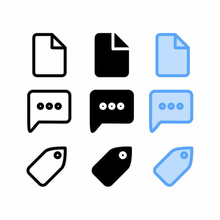 file icon with three style for website and user interfaceのイラスト素材