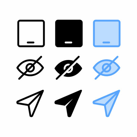 tablet icon with three style for website and user interfaceのイラスト素材