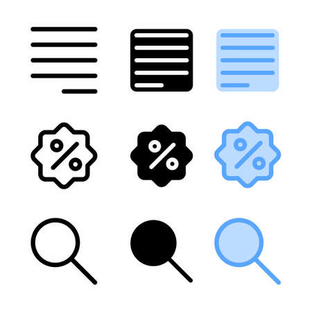 heart beat icon with three style for website and user interfaceのイラスト素材