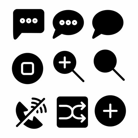 essential icon set with glyph style for presentationのイラスト素材