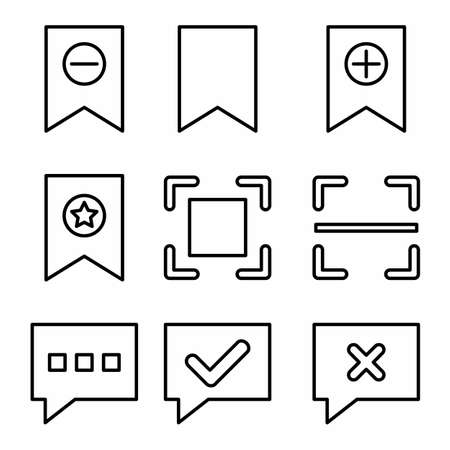 commerce and shopping icon set with line style for presentation and social mediaのイラスト素材