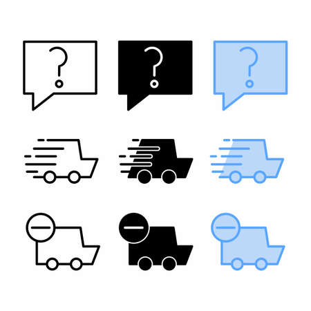 information icon set with three style for presentation and social mediaのイラスト素材