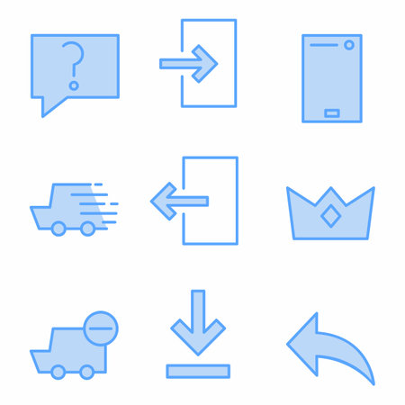 e commerce icon set with blue style for presentation and posterのイラスト素材
