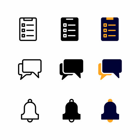 check list icon set with three style for presentation, poster, banner, and social mediaのイラスト素材
