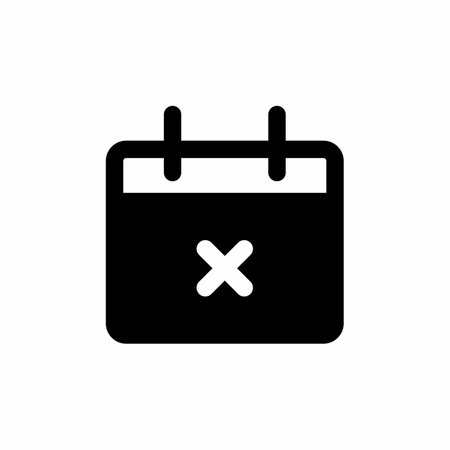 cancel event icon glyph style for apps and websiteのイラスト素材