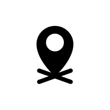 location icon and Vector illustration isolated on a white background. Premium quality for mobile apps, user interface, presentation, and website. pixel perfect iconのイラスト素材