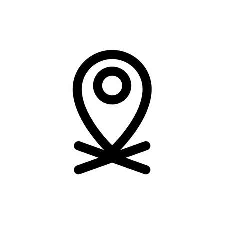 location icon and Vector illustration isolated on a white background. Premium quality for mobile apps, user interface, presentation, and website. pixel perfect iconのイラスト素材