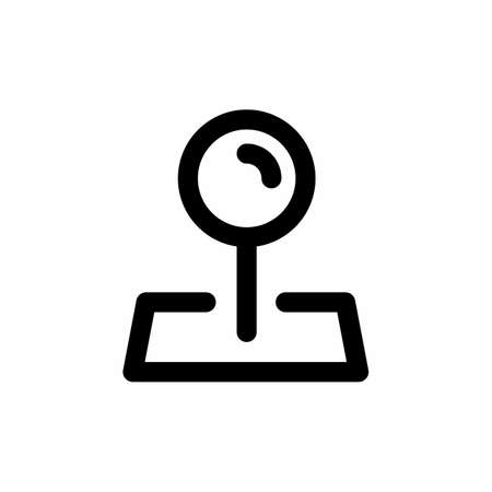 pin location icon and Vector illustration isolated on a white background. Premium quality for mobile apps, user interface, presentation, and website. pixel perfect iconのイラスト素材