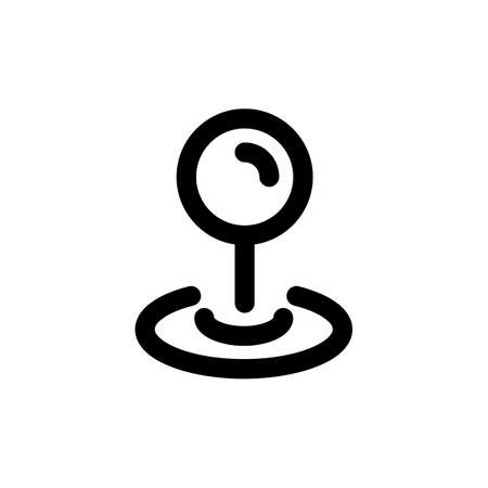 pin location icon and Vector illustration isolated on a white background. Premium quality for mobile apps, user interface, presentation, and website. pixel perfect iconのイラスト素材