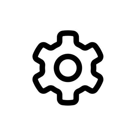 settings icon and Vector illustration isolated on a white background. Premium quality for mobile apps, user interface, presentation, and website. pixel perfect iconのイラスト素材