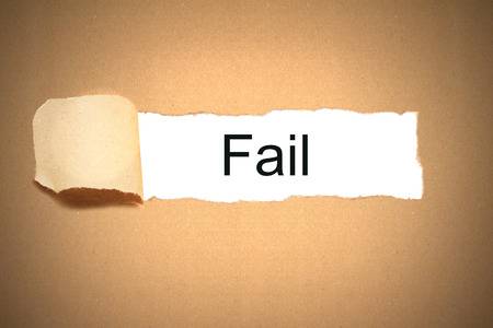 brown package paper carton torn to reveal white space failの写真素材