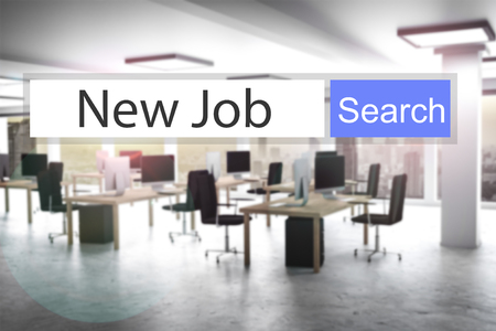 websearch new blue search button modern office 3D Illustrationの写真素材