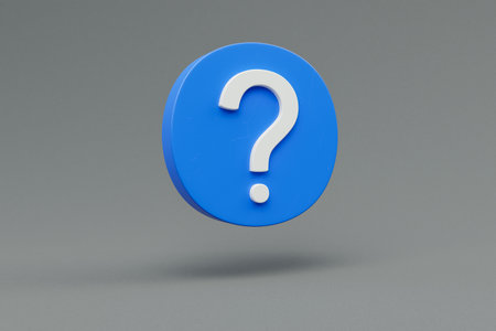 floating web icon symbol question mark on colorfull background; https domain secure encryption concept; 3d illustrationの写真素材