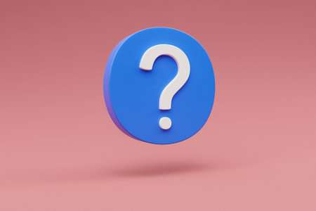 floating web icon symbol question mark on colorfull background; https domain secure encryption concept; 3d illustrationの写真素材