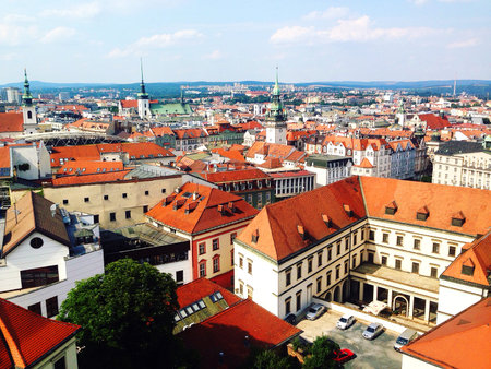 Cityscape of buildings and roofs