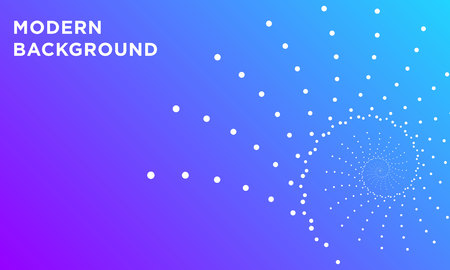 Cool blue modern background spiral dotted.のイラスト素材