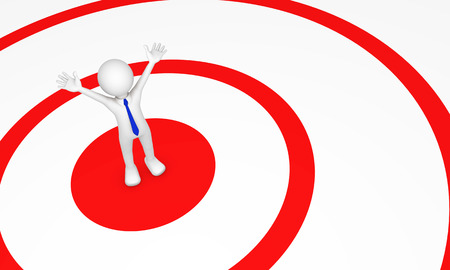3d business man targetの写真素材