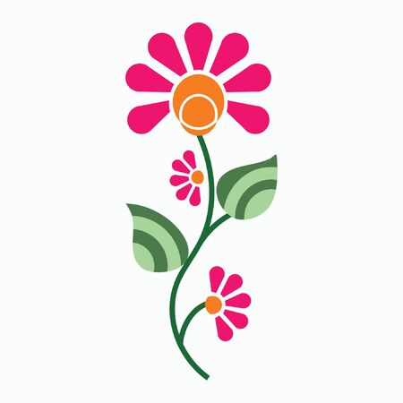 pattern fabric flowerのイラスト素材