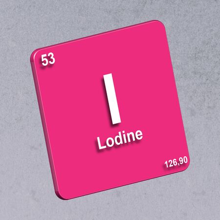 Iodine-Nitrogen-elements-from-the-periodic-tableの写真素材
