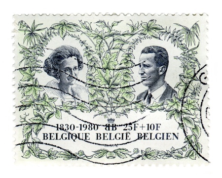 Belgium, May 31st 1980: Special stamp issued to celebrate the 150th anniversary of Belgian Independence.のeditorial素材
