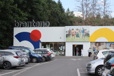 AALST, BELGIUM, 2 SEPTEMBER 2020: Exterior view of a Brantano Shoe retail store, during the 'stock...