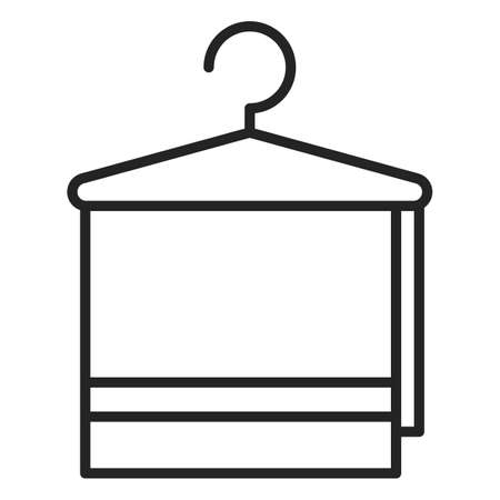 Icon of a towel on hanger vector isolated. Sign of a clothing and accessory.のイラスト素材