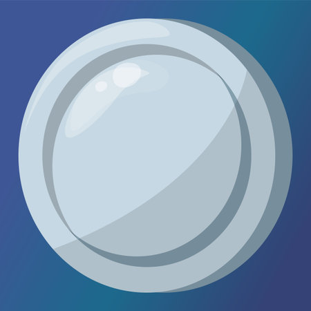 Silver coin icon. Vector symbol of money. Gaming icon, concept of treasure or payment.