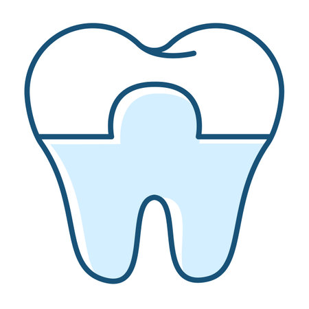 Tooth crown line icon vector isolated. Medical symbol of a tooth with a dental crown. Concept of dentistry and oral health.のイラスト素材
